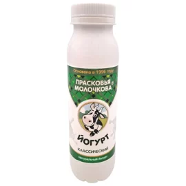 Йогурт Прасковья Молочкова обезжиренный Классический 0,25 кг бутылка БЗМЖ (Псков)