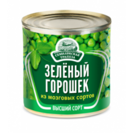 Горошек зел. конс. в/с ГОСТ 400 гр ж/б (Семилукская трапеза)