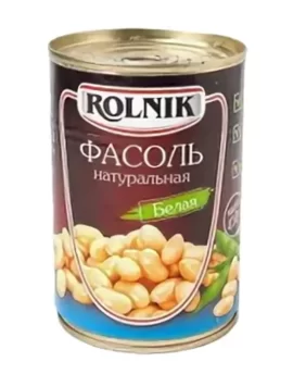 Фасоль белая натуральная 410 гр ж/б (ROLNIK)