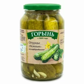 Огурцы консервированные Нежные 950 гр ст/б (Горынь)