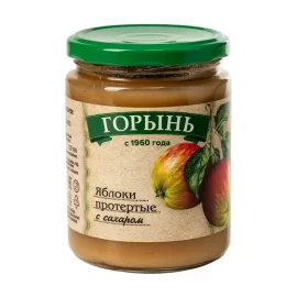 Яблоки протертые с сахаром 430 гр ст/б (Горынь)