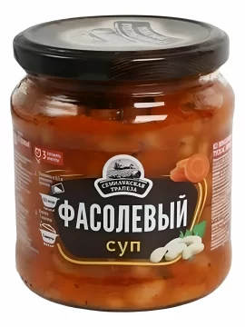 Суп фасолевый 460 гр. ст/б (Семилукская трапеза)